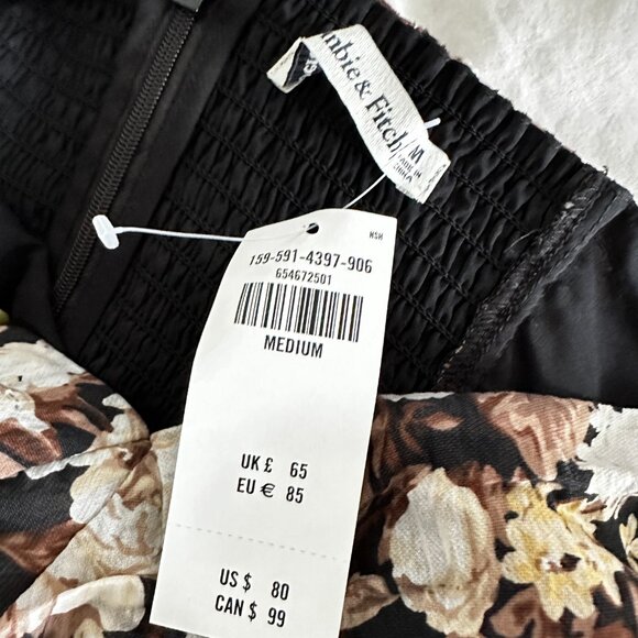 NWT-Abercrombie & Fitch Floaty Drop-Waist Mini Summer Dress - Picture 4 of 7